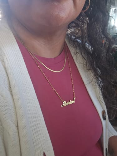 Customer photo review of Personalized Name Necklace