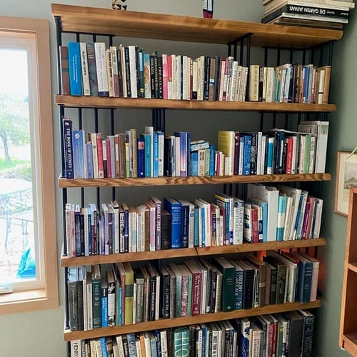 Customer photo review of Fargo Solid Wood Bookcase | Wide Rustic Design