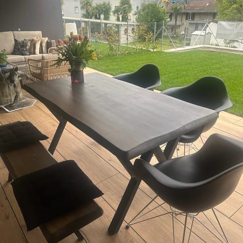 Customer photo review of Kent Rustic Dining Table | Pine Wood Farmhouse Design