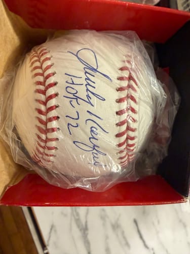 Customer photo review of Sandy Koufax Autographed MLB Hall of Fame HOF 72 Signed Baseball Beckett COA With UV Display Case