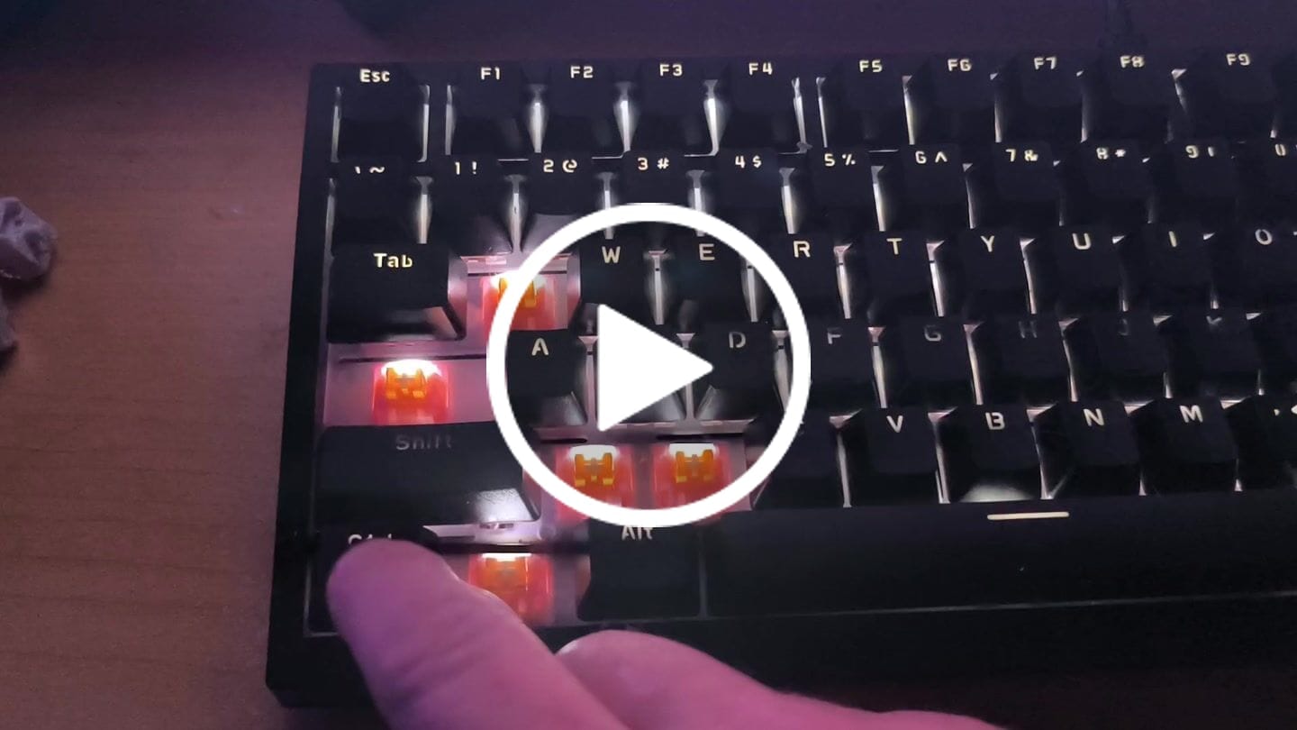 Customer video review of OUTEMU SILENT HONEY PEACH V3 LINEAR SWITCH FACTORY LUBED (10PCS)