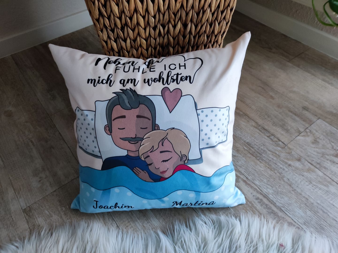 Customer photo review of Schlafmützen - Personalisiertes Kissen