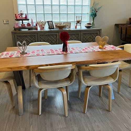 Customer photo review of Kent Rustic Dining Table | Pine Wood Farmhouse Design