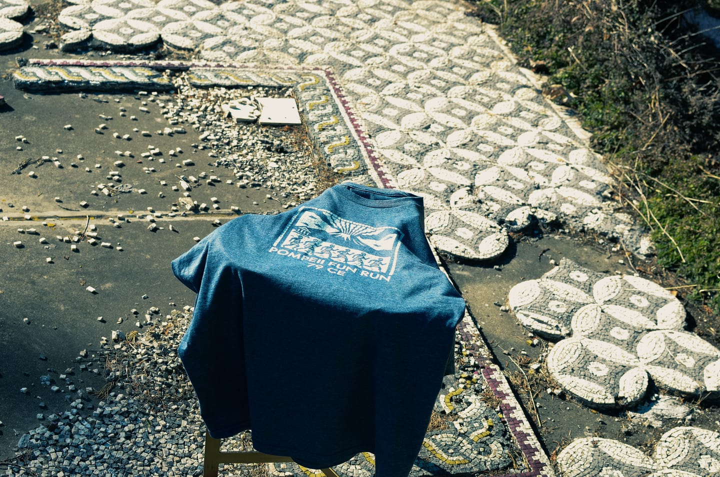 Customer photo review of Pompeii Fun Run Mosaic T-Shirt