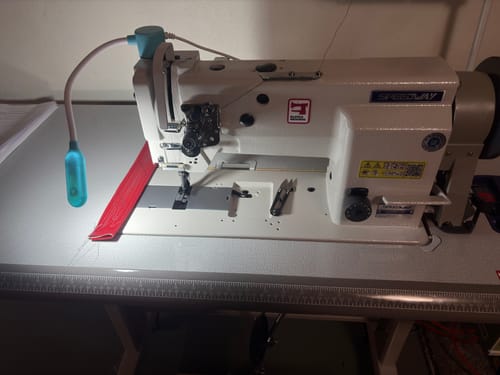 Customer photo review of SPEEDWAY® SW-4400N Single Needle Heavy Duty Unison Feed Walking Foot Sewing Machine Assembled with Servo Motor, Table and Stand Included