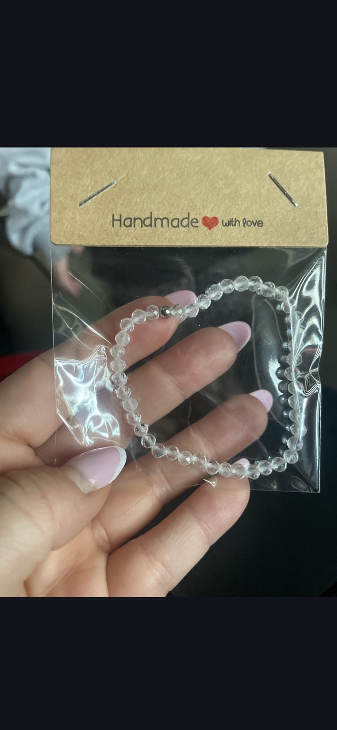 Customer photo review of Obsidian Armband - Schneeflocken Obsidian