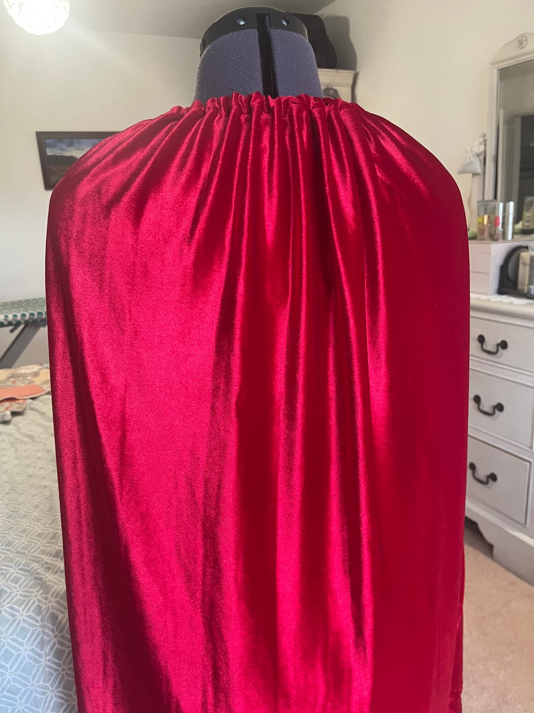 Customer photo review of Plain Stretch Velvet Fabric