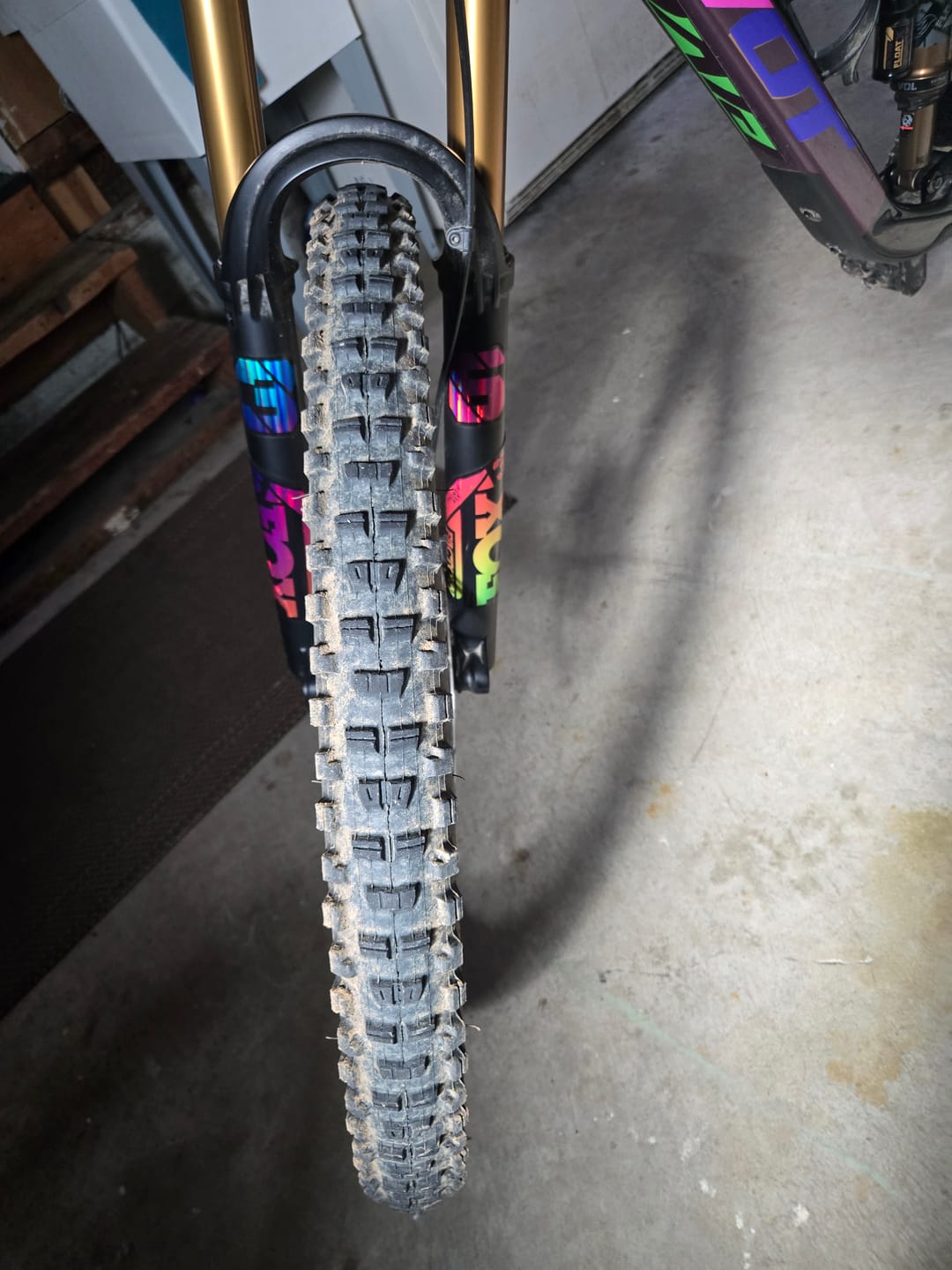 Customer photo review of Metallic Fox 36 Factory Fork Decal