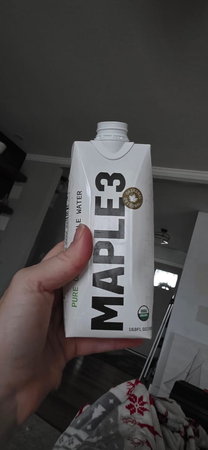 Customer photo review of Pure Organic Maple Water