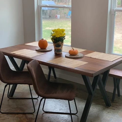 Customer photo review of Kent Rustic Dining Table | Pine Wood Farmhouse Design