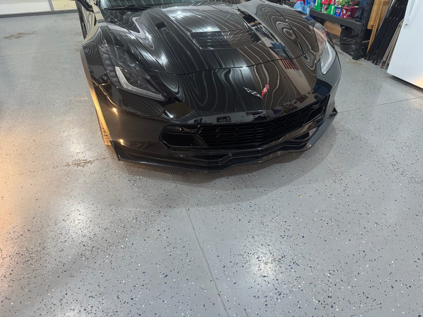 Customer photo review of Chevrolet Corvette C7 Stage 2 Front Splitter With Side End Caps