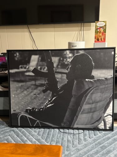 Customer photo review of Tony Soprano Smoking A Cigar With Machine Gun