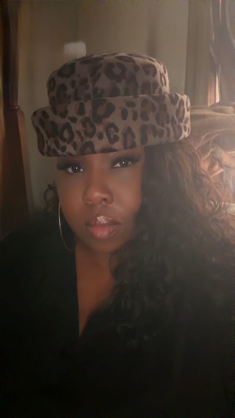 Customer photo review of London Pillbox Hat - Leopard