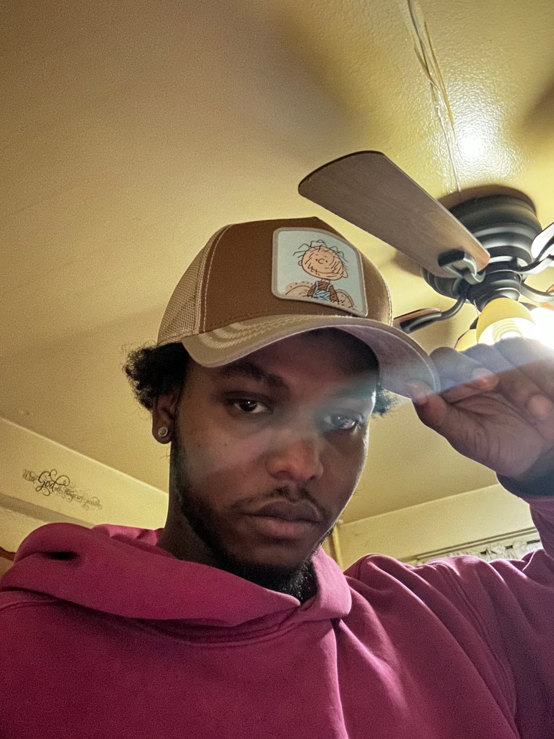 Customer photo review of OVERLORD X Peanuts: Pigpen Trucker Cap