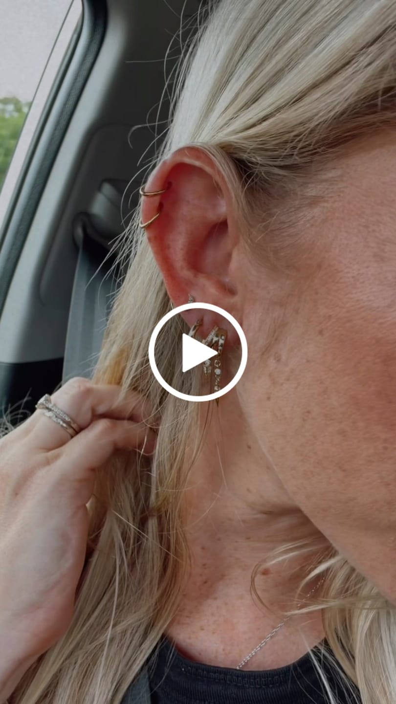 Customer video review of Sienna Stacked Illusion Earrings