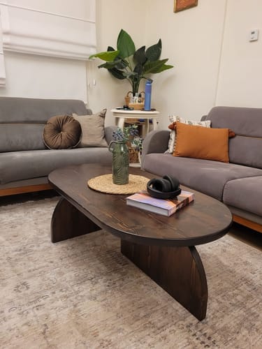 Customer photo review of Ahşap Orta Sehpa - Japandi Stili Ladin Bohem Sehpa