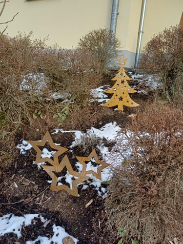 Customer photo review of Gartenstecker Weihnachtsbaum