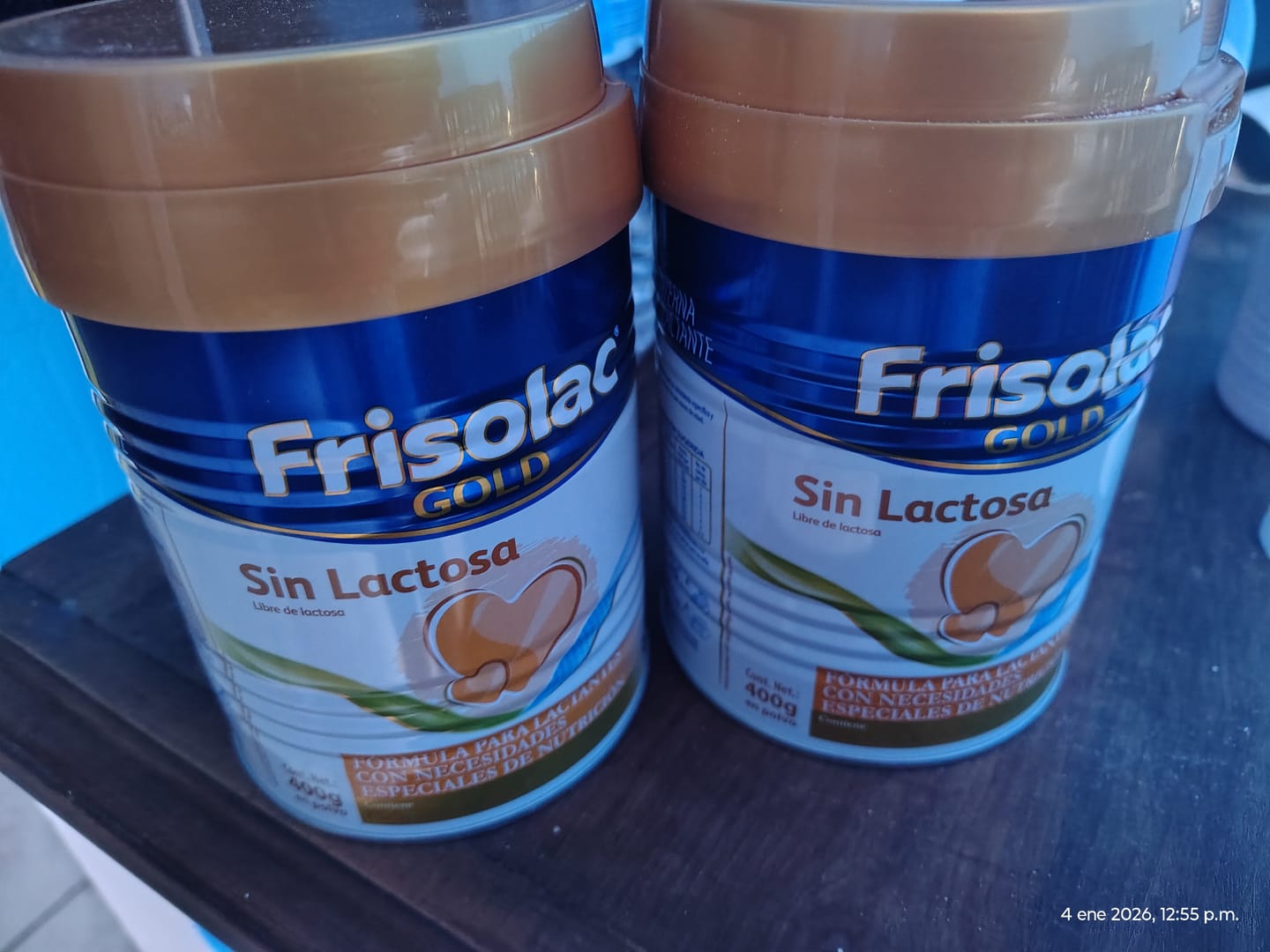 Customer photo review of Frisolac Gold Sin Lactosa (0 A 12 Meses) Pack C/ 800 Gr