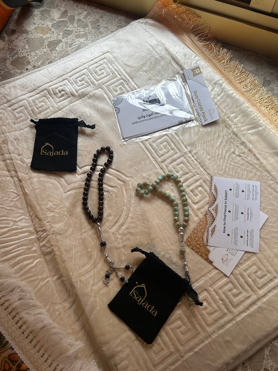 Customer photo review of Medical Prayer Mat With Memory Foam Pillow