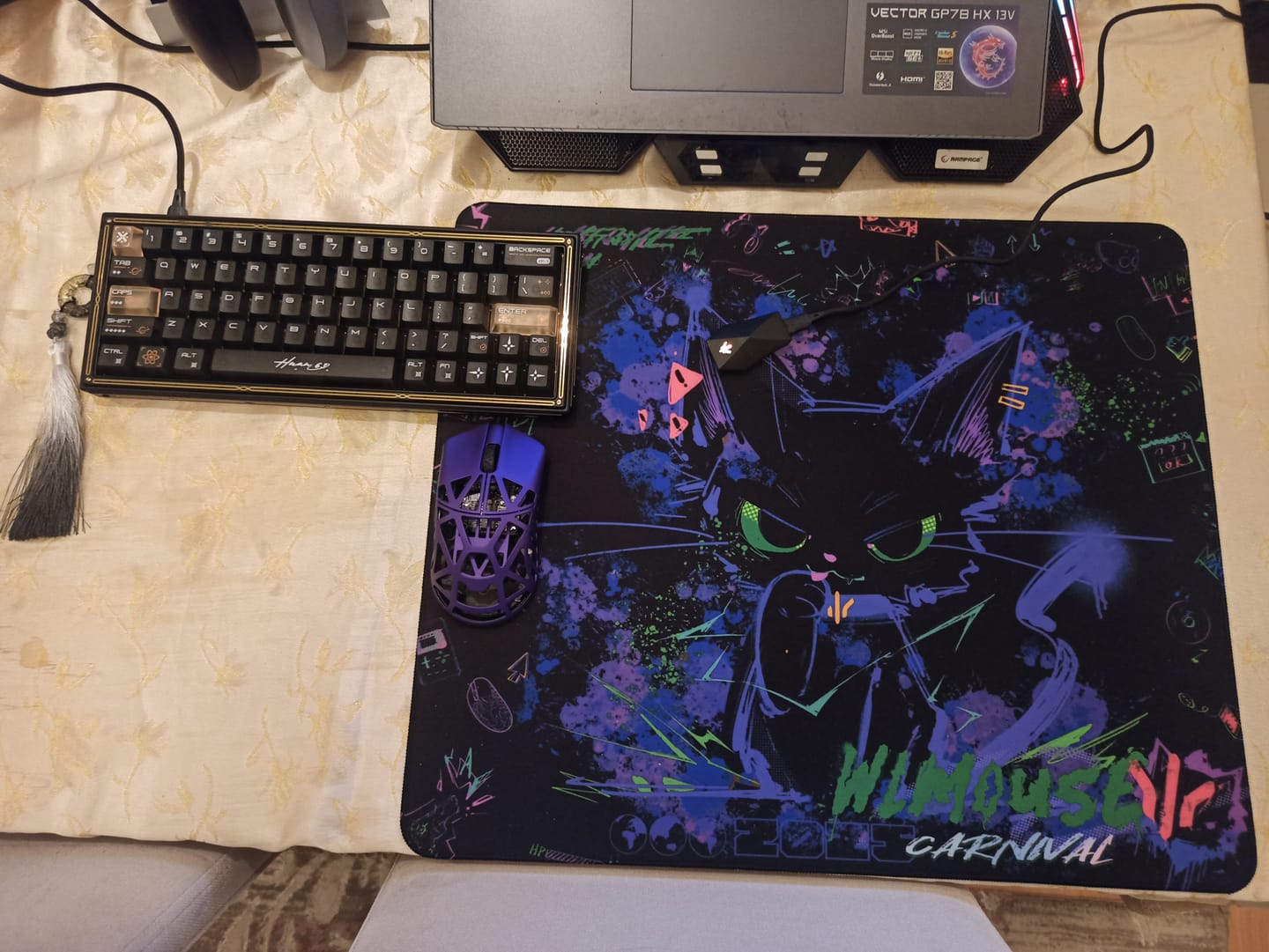 Customer photo review of WLMouse Cyber Grafitti Poron Mousepad