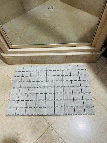Customer photo review of Diatomite Modular Bath Mat
