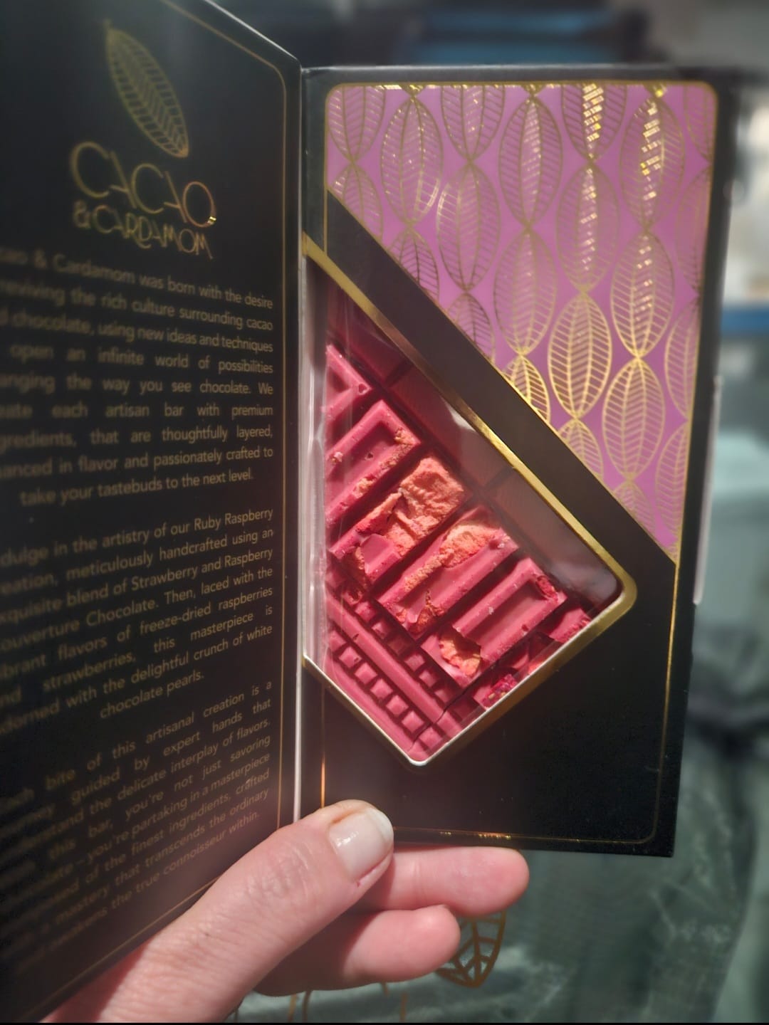 Customer photo review of Ruby Raspberry Artisan Bar