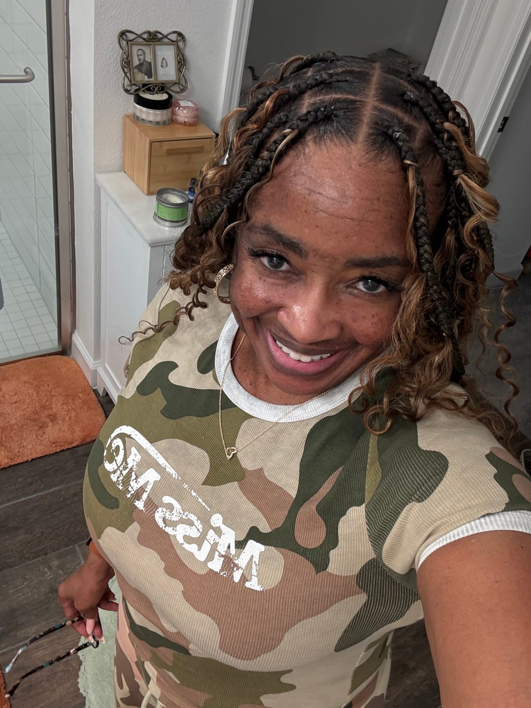 Customer photo review of #4/#27/#30 Mix Color Blend Deep Wave Bulk Human Braiding Hair