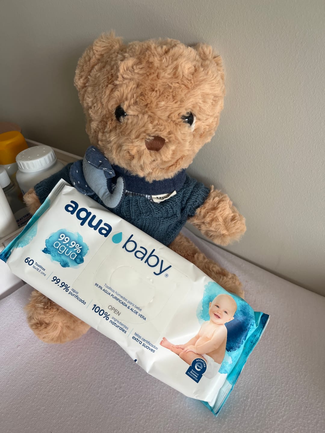 Customer photo review of Aqua Baby 6 Bolsas de 60 Toallitas Húmedas