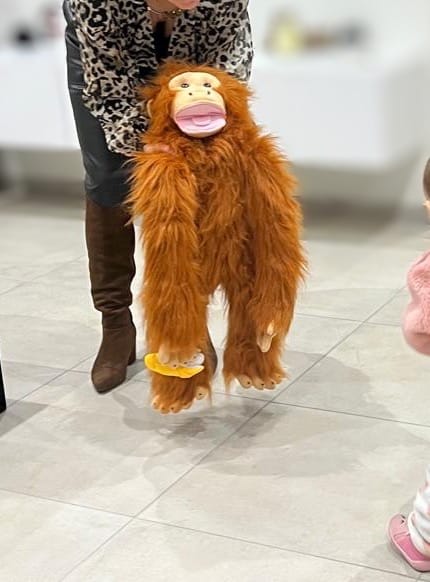 Customer photo review of Orang-Outan Singe Marionnette