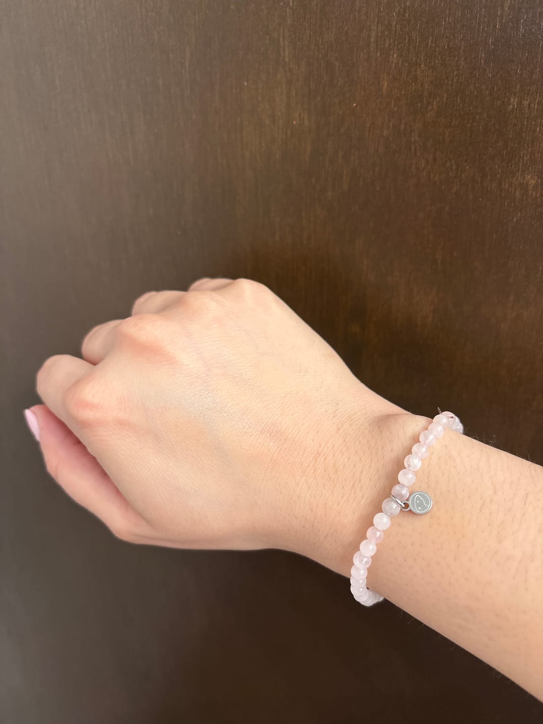 Customer photo review of Rose Quartz Bracelet Mini