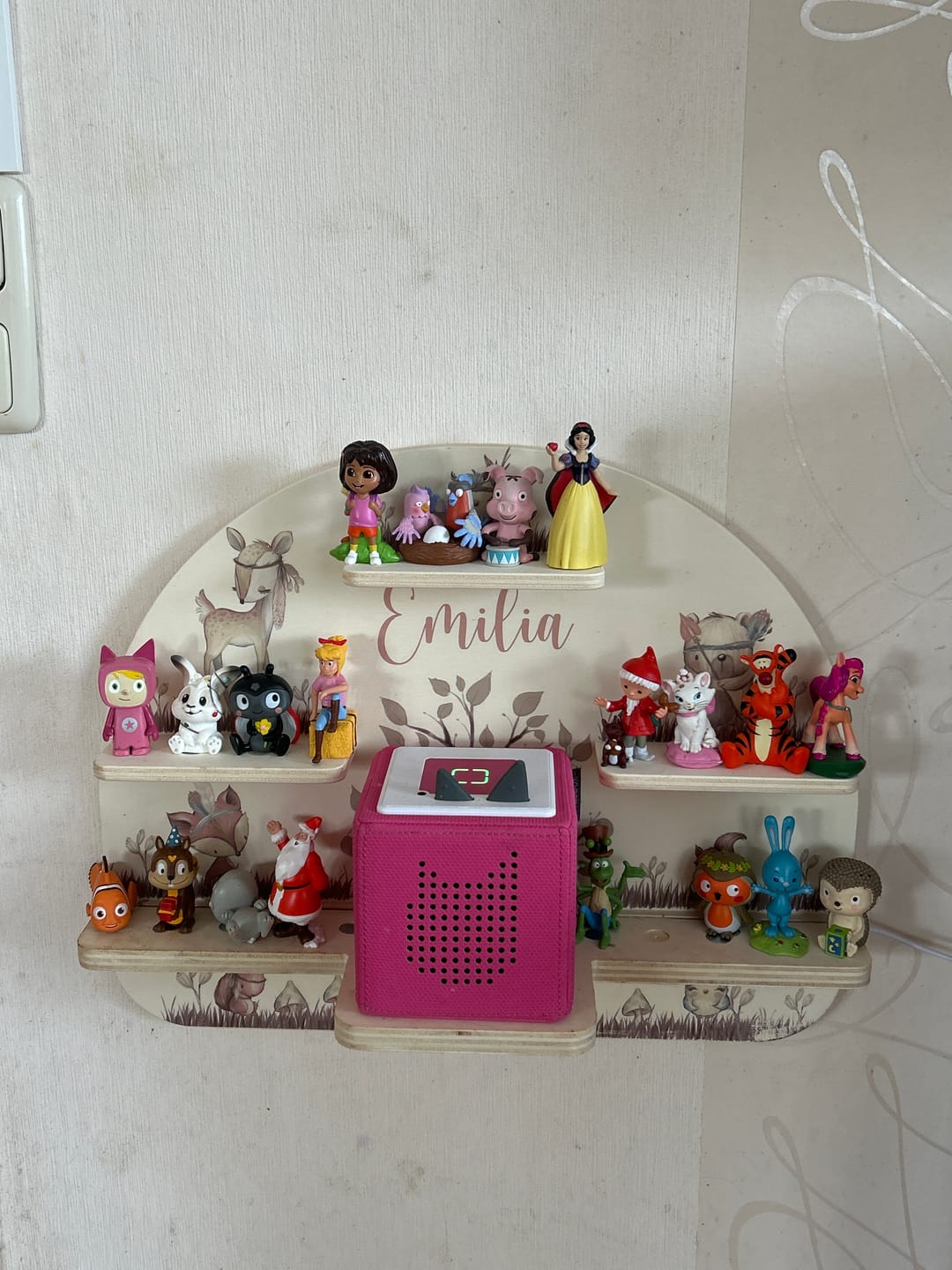 Customer photo review of Tonie Regal aus Holz, Toniebox Regal Woodland
