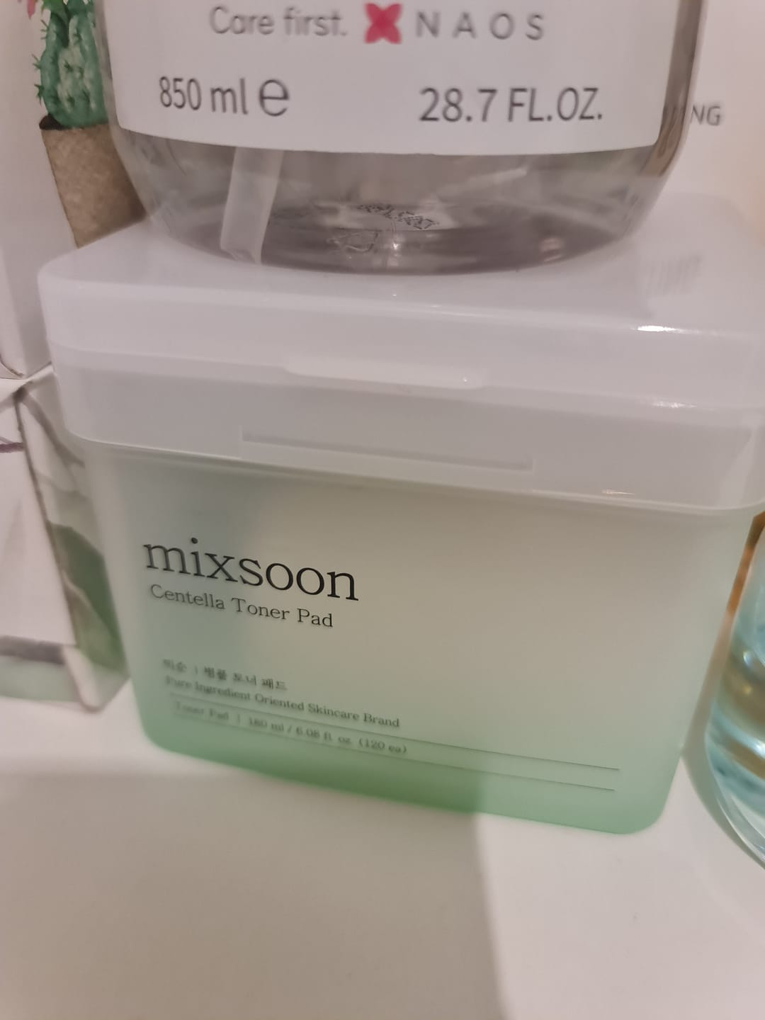 Customer photo review of Toniks-spilventiņi ar Āzijas centellas ekstraktu Mixsoon Centella Asiatica Toner Pad