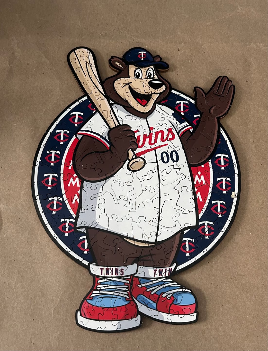 Customer photo review of Minnesota Twins™ Mascot - Wooden Puzzle
