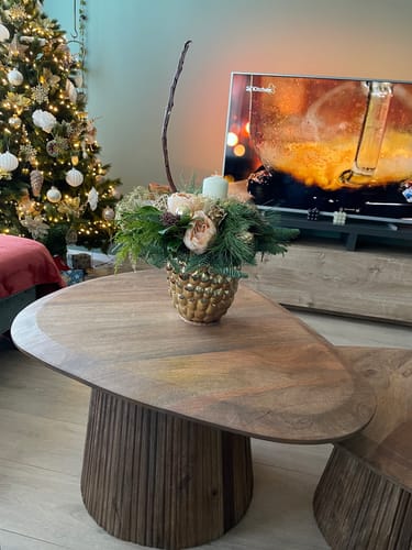 Customer photo review of Salontafel Harmony - Organisch - Bruin - Mangohout - Set van 2