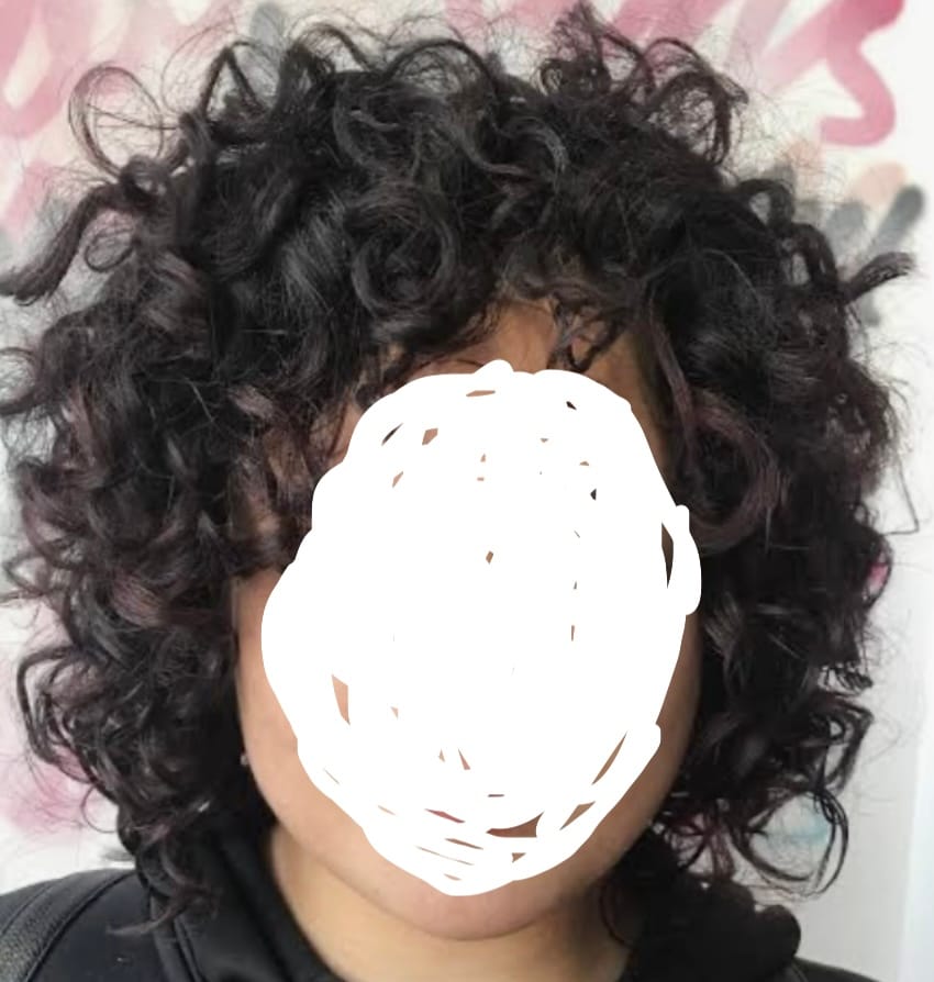 Customer photo review of Flaxseed & Kalahari Melon Curl Defining Custard