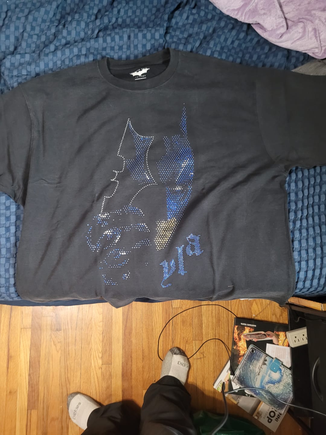 Customer photo review of 4257 - Batman Rhinestone Tees