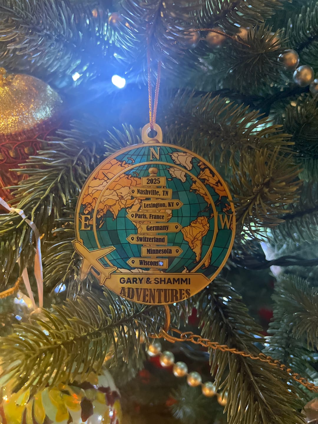 Customer photo review of Destination Of All Year - Personalized Acrylic Ornament