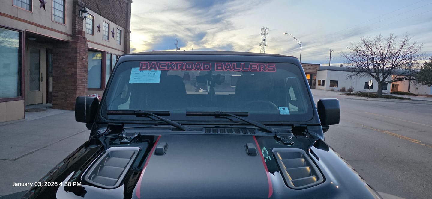 Customer photo review of Windshield Lettering
