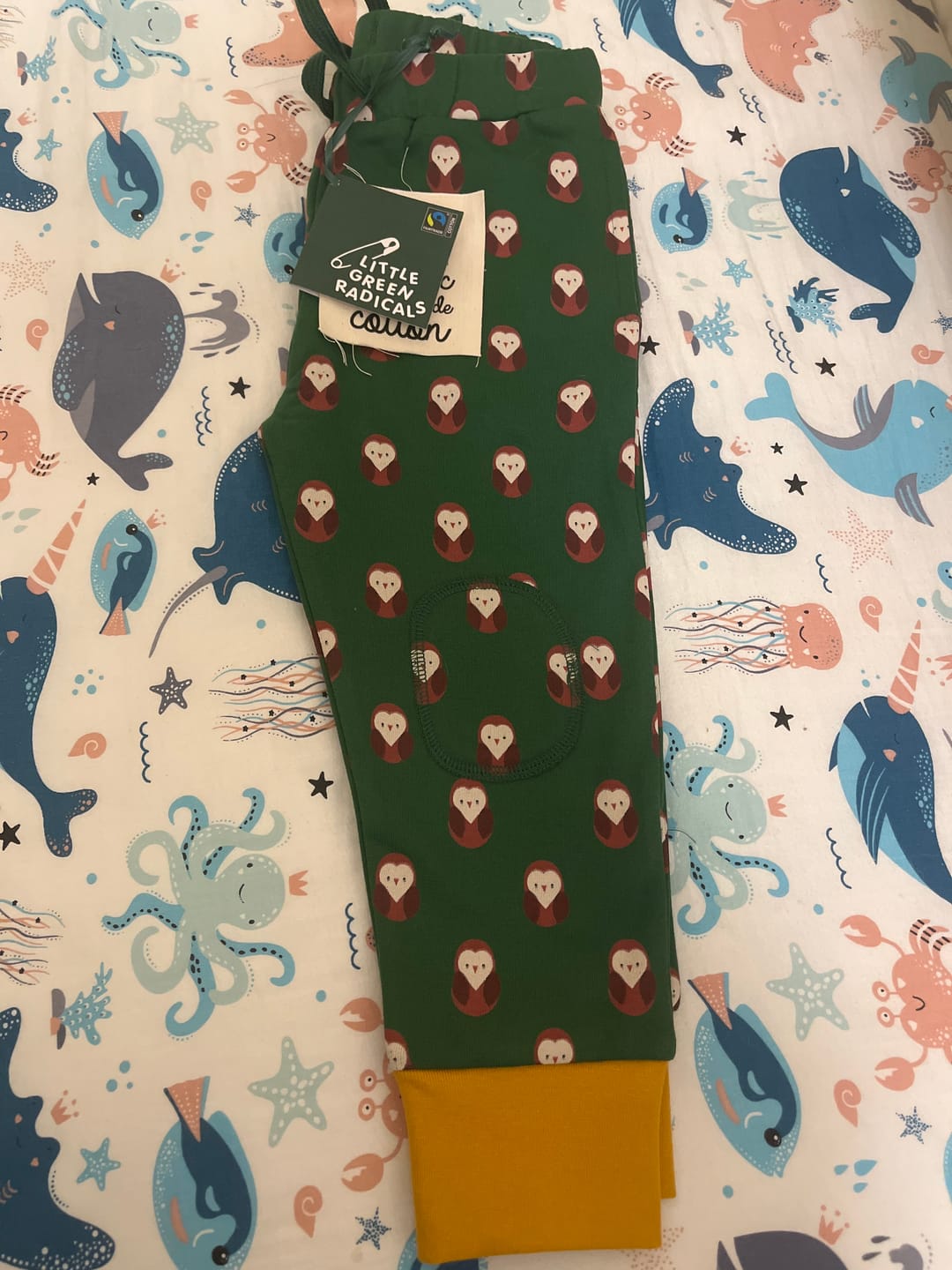 Customer photo review of Brown Owl Knee Patch Cosy Joggers