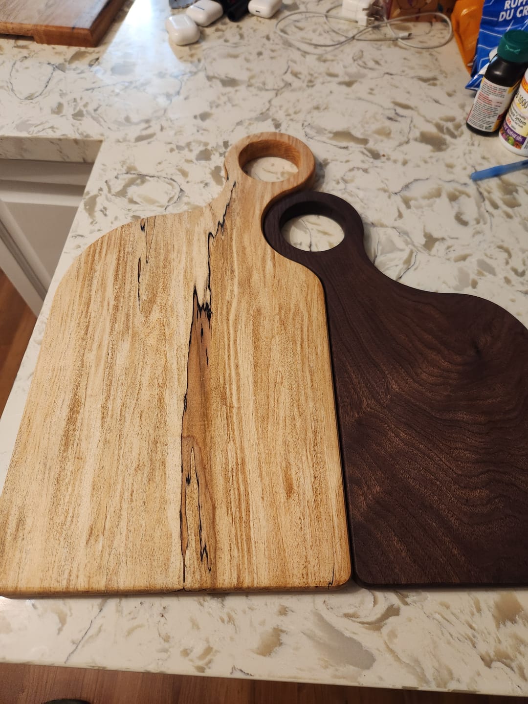 Customer photo review of 20x18" Romeo & Juliet Serving Board Set Acrylic Router Template