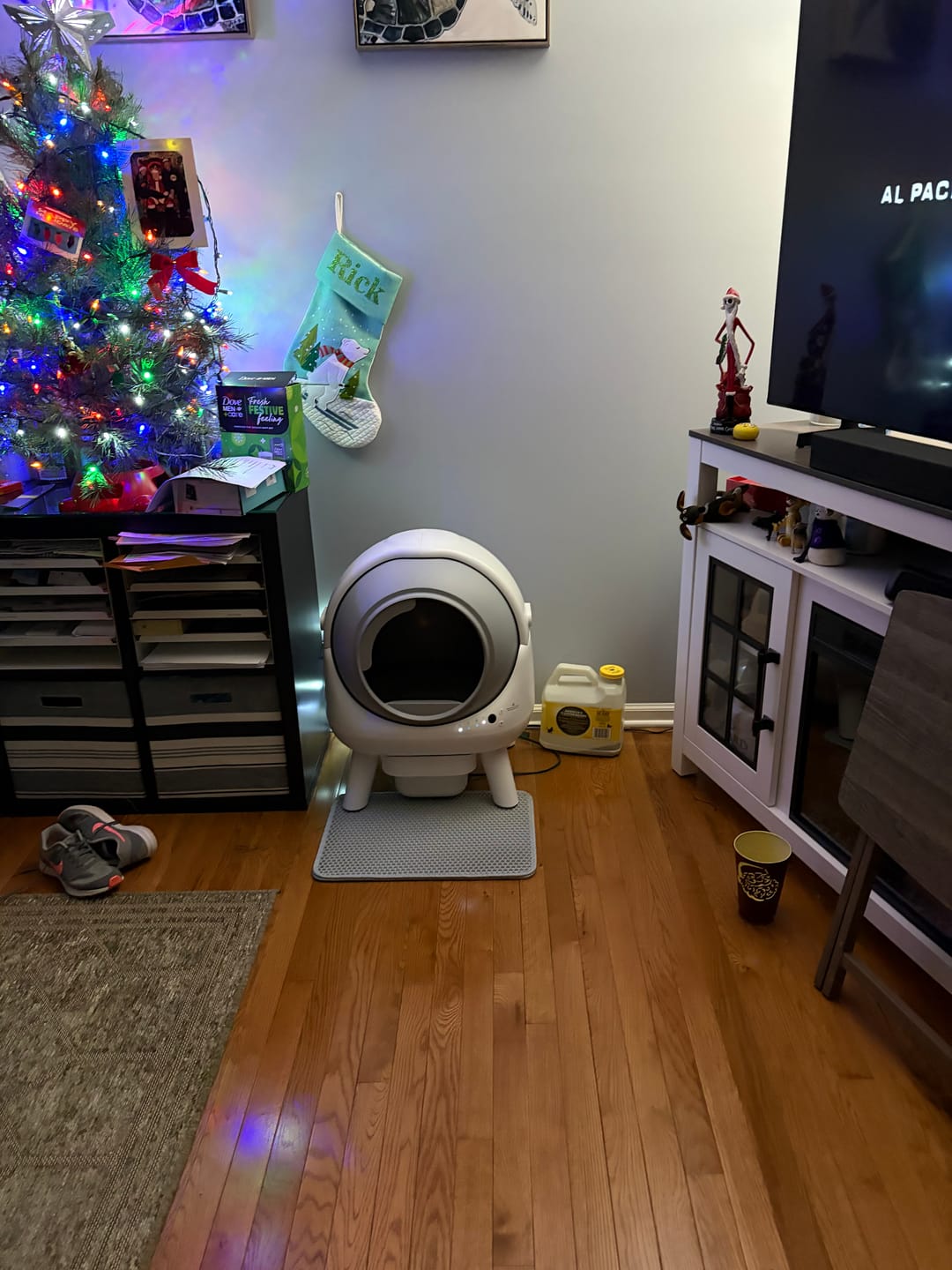 Customer photo review of [Christmas Sale]Orbitie with Wide Opening Self Cleaning Litter Box