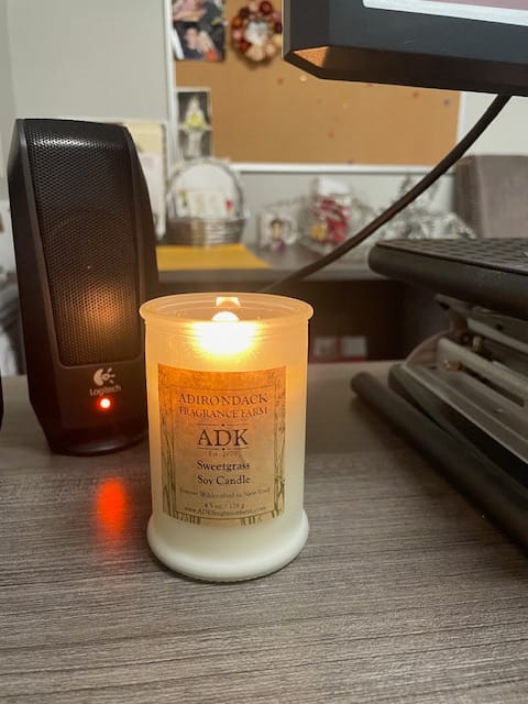 Customer photo review of Sweetgrass Candle