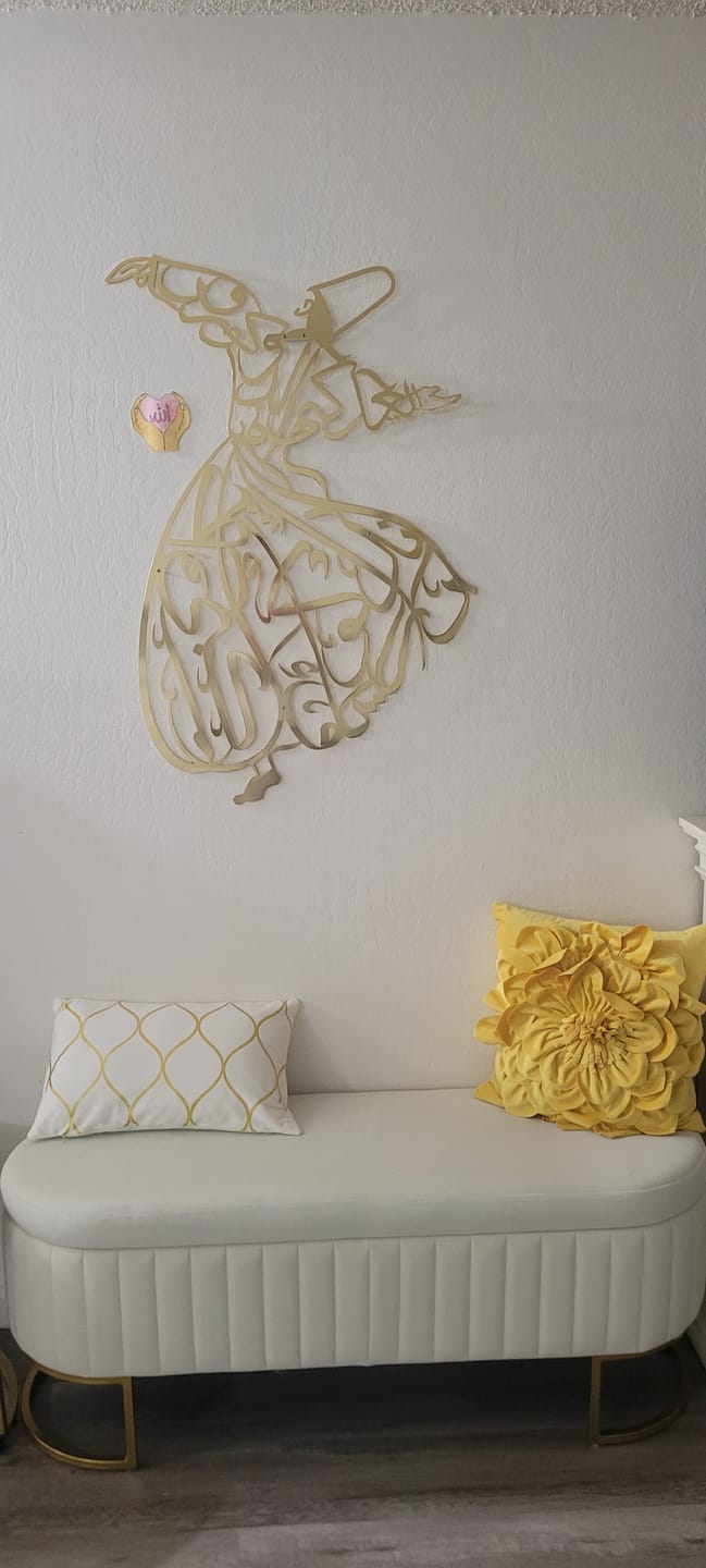 Customer photo review of Whirling Dervish Decor - Metal Islamic Wall Art