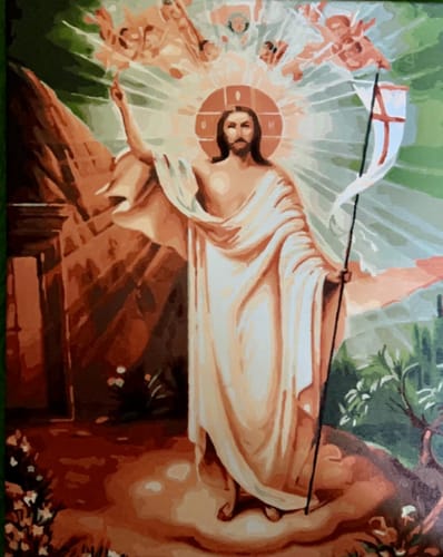 Customer photo review of Custom Portrait Paint By Numbers