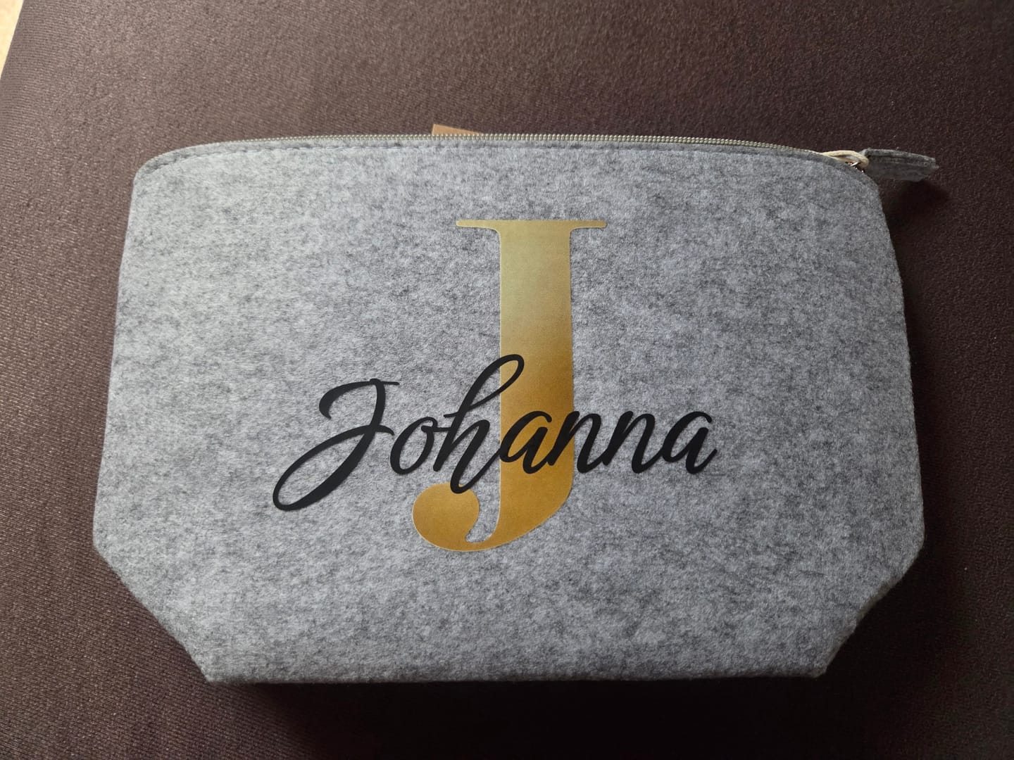 Customer photo review of Initiale - Individuelle Kosmetiktasche Filz