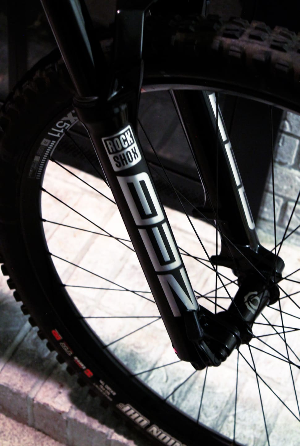 Customer photo review of Metallic RockShox ZEB Fork Decal
