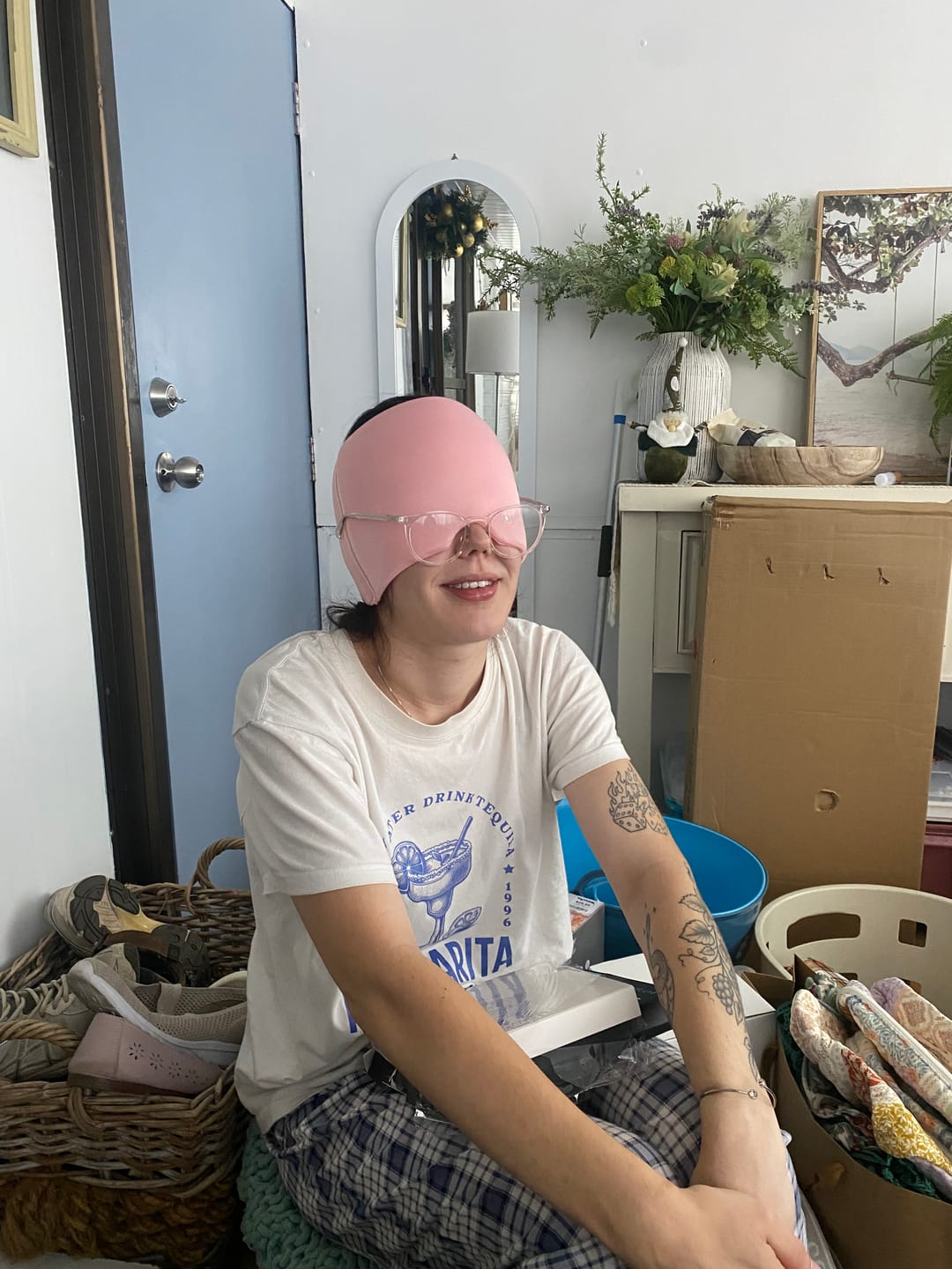 Customer photo review of Headache & Migraine Full Head Mask