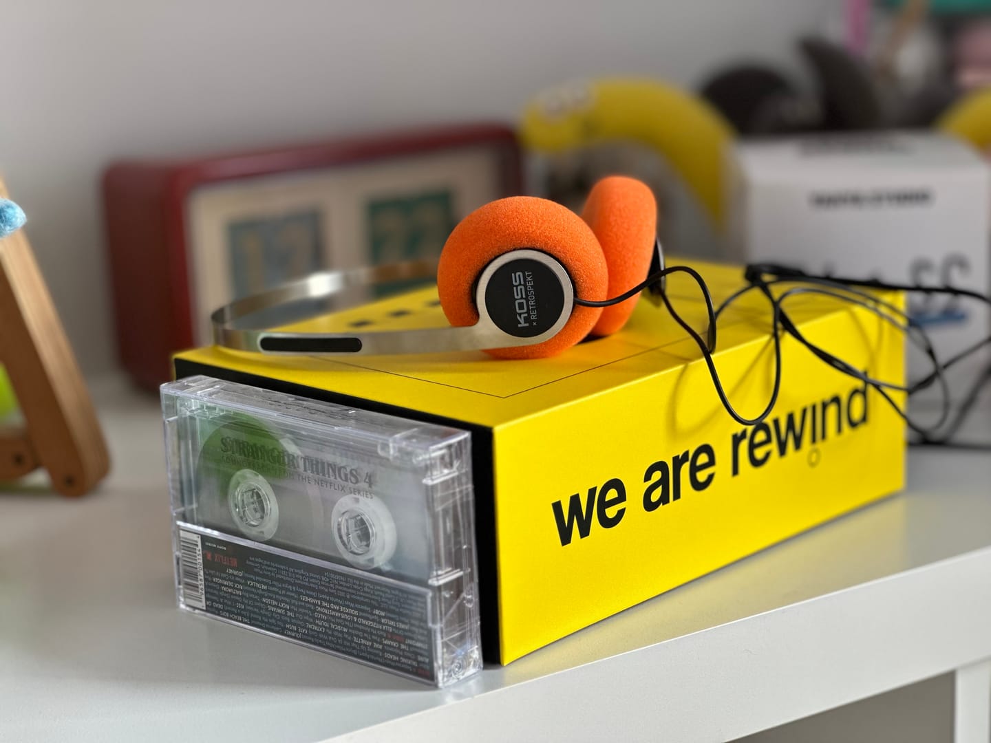 Customer photo review of Koss x Retrospekt P/21 Retro Orange Foam On-Ear Headphones