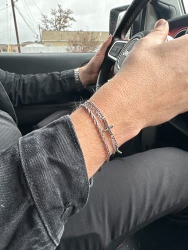 Customer photo review of CROSS BRACELET | Silver