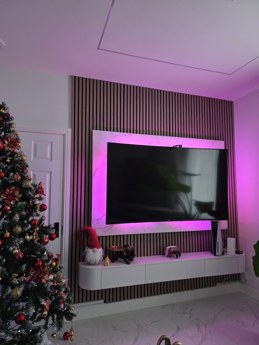 Customer photo review of Acoustic Slat Wall Panel - Walnut